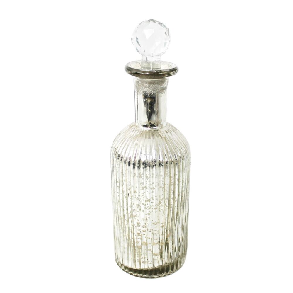 Luxe Mercury Glass Holiday Christmas Decorative Bottles Set of 2
